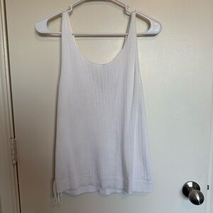 LOFT White Knit Tank Top